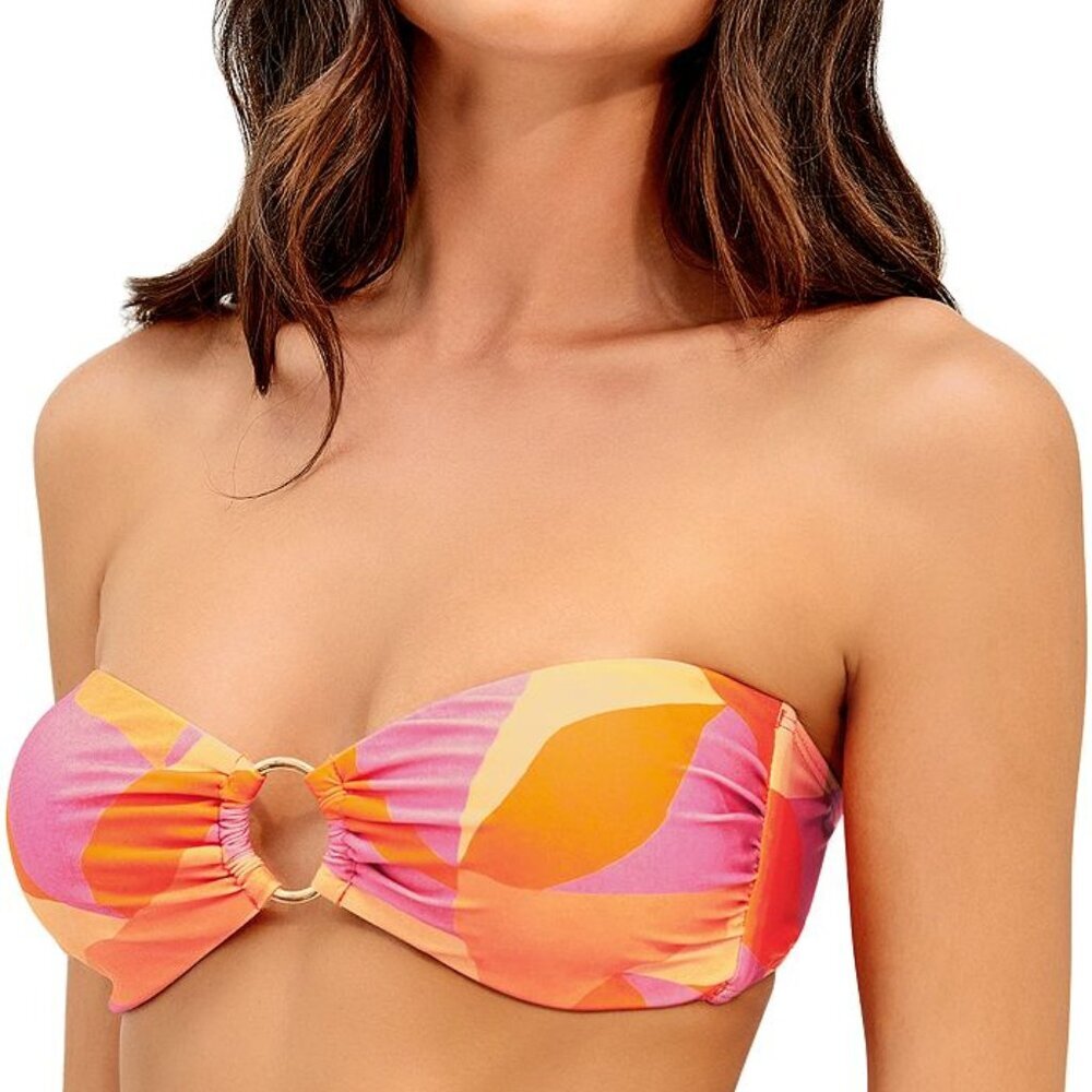 NWT Vix Paula Hermanny Ring Bandeau Bikini Top D Cup and Bottom Large L Set